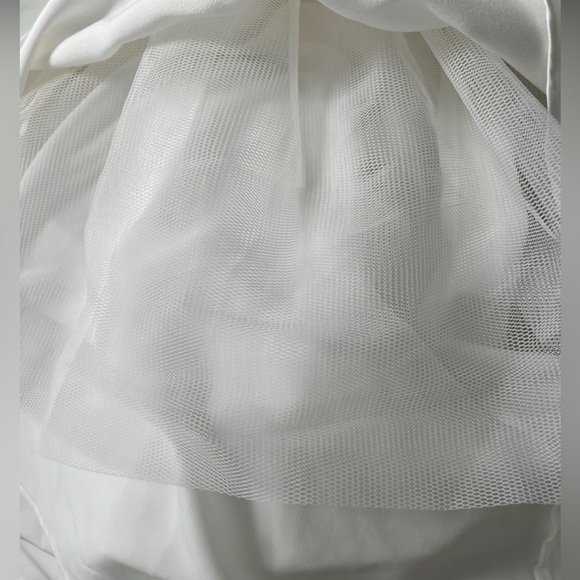 Self Portrait WHITE TAFFETA BANDEAU MINI DRESS - Picture 4 of 4